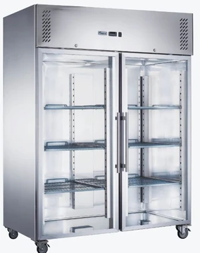FED-X XURF1200G2V 2 Glass Door Upright Display Freezer 1236L | 10A