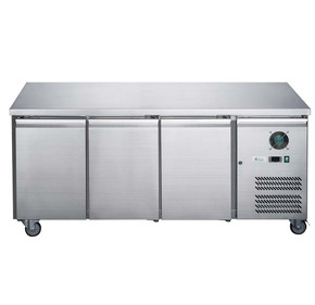 XUB6F18S3V FED-X S/S Three Door Bench Freezer 339Ltr