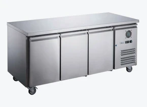 FED-X XUB6F18S3V 339L 3 Solid Door Stainless Steel Underbench Commercial Storage Freezer