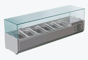 FED-X 1500mm Commercial Countertop Refrigerated Glass Display Cabinet | XVRX1500/380