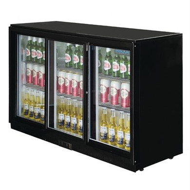 Polar GL006-A G-Series Counter Back Bar Cooler with Sliding Doors 330Ltr