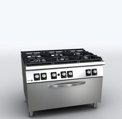 Fagor Kore 900 Series Gas 6 Burner with Gas Oven - C-G961OPH