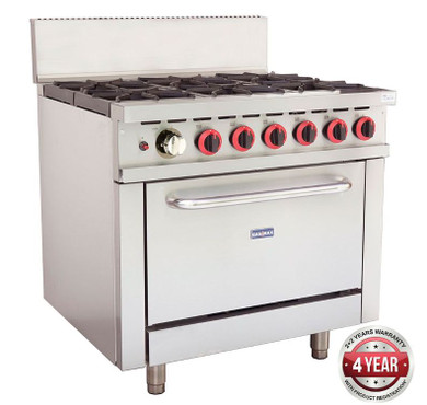 GBS6T Gasmax 6 Burner with Oven Flame Failure