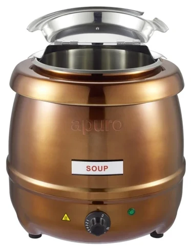 CP851-A Copper Finish Soup Kettle 10L | Commercial Wet Heat 10A