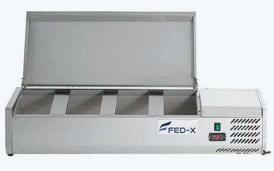 FED-X Salad Bench with Stainless Steel Lid - XVRX1200/380S