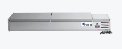 FED-X Salad Bench with Stainless Steel Lids - XVRX2000/380S