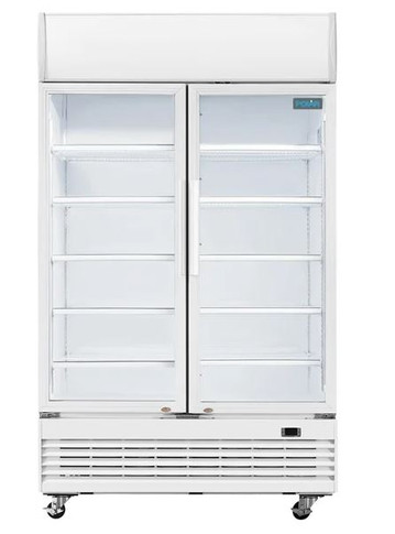 Polar GE580-A G-Series Hinged Door Upright Display Cooler with Light Box 950Ltr