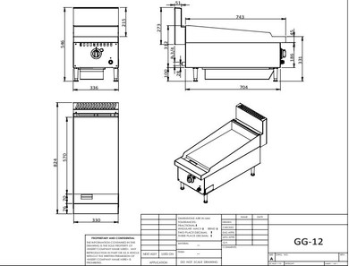 GG-12 One Burner NG Griddle Top