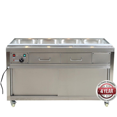 PG150FE-B Heated Bain Marie Food Display without Glass Top 1460mm Width