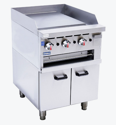 Gasmax GGS-24LPG Commercial 24-Inch LPG Gas Griddle & Broiler Range – 46.5MJ Output