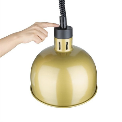 Apuro DY462-A Retractable Dome Heat Lamp Shade Pale Gold Finish