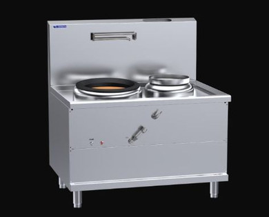 LUUS WV-1A1P Fo San Wok - 1 Air-Blast Burner & 1 Side Pot