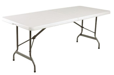 L001 Bolero 6ft Centre Folding Utility Table White