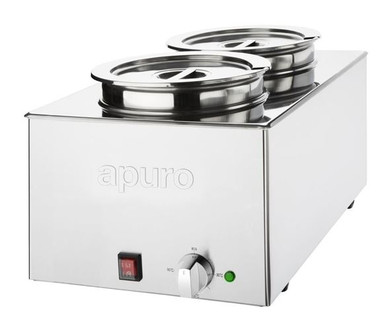 Apuro FT695-A 21L Countertop Bain Marie with Round Pots