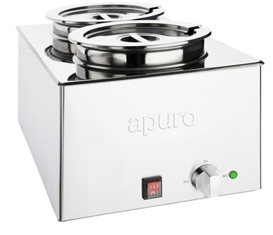 Apuro FT695-A 21L Countertop Bain Marie with Round Pots