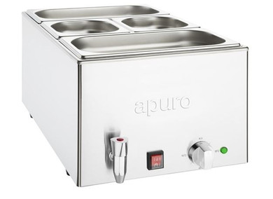Apuro FT692-A Bain Marie with Tap & Pans 2x GN 1/3 2x GN 1/6