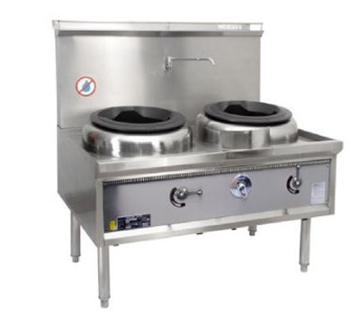 2BCHWL Two Hole Waterless Wok - Chimney Burner Oxford Series