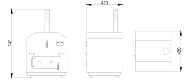 Amalfi PPO-420 Portable Pizza Oven