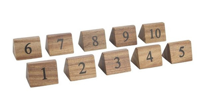 Olympia CL392 Acacia Table Number Signs Numbers 1-10