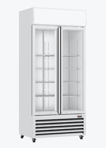 Thermaster Double Glass Door Colourbond Upright Drink Fridge LG-580P