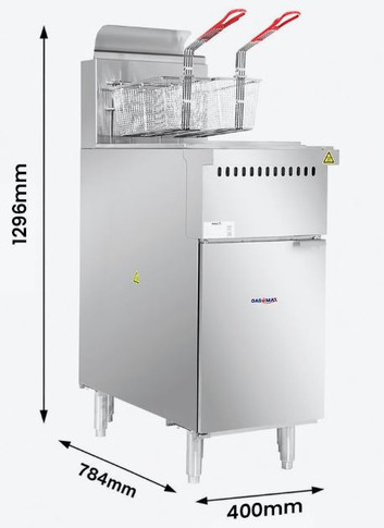 Gasmax V Pan Natural Gas Deep Fryer - VP122