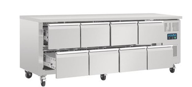 Polar DA549-A U-Series Eight Drawer Gastronorm Counter Fridge