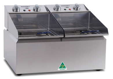 Roband Frypod FR28 2 x 8L Electric Double Pan Benchtop Fryer