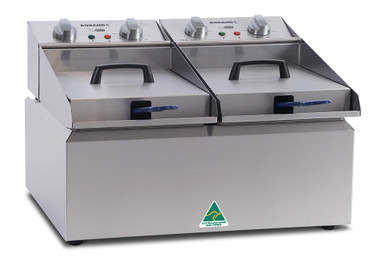Roband Frypod FR28 2 x 8L Electric Double Pan Benchtop Fryer