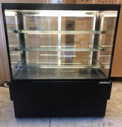 EVOKL120VD Ex-Demo Mastercool Squared Glass Cake Showcase 1200mm Black Finish