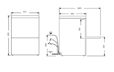 EW360E Eurowash Undercounter Commercial Dishwasher