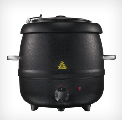 Birko 1030604 Commercial 10L Electric Soup Kettle | Black Warmer