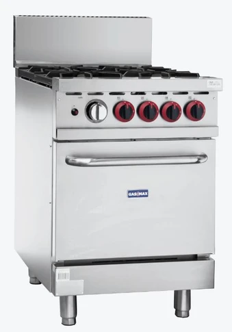 Gasmax GBS4TS 4 Burner Natural Gas Range with Oven | 182Mj Commercial