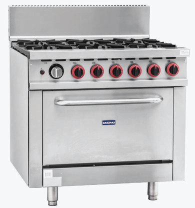 Gasmax GBS6TS 6 Burner Natural Gas Range with Oven | 258Mj Commercial