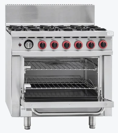 Gasmax GBS6TSLPG 6 Burner LPG Gas Range with Oven | 288Mj Commercial