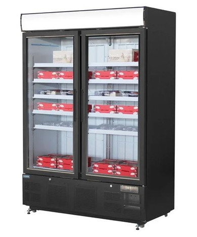 Polar GH429-A G-Series Upright Display Freezer 920Ltr Black