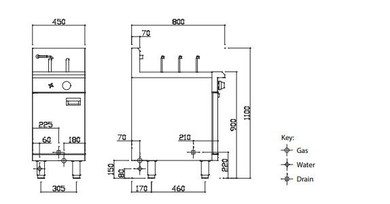 LUUS NC-45 Noodle Cooker - 6 Basket