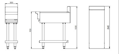 IB-300 Black Series Infill Bench 300mm on Stand