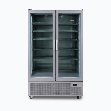 GM1100S-NR Bromic Two Flat Glass Door Upright Display Fridge 1126L