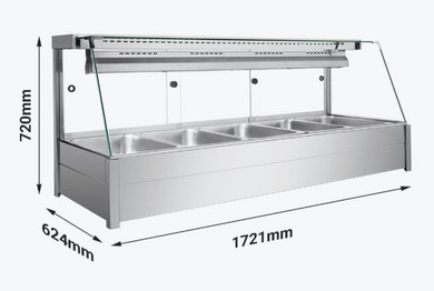 Bonvue Angled Countertop Wet and Dry Bain Marie BM17TC