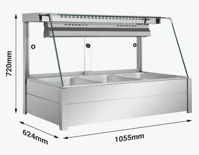 Bonvue Angled Countertop Wet and Dry Bain Marie BM11TC