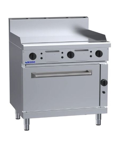 LUUS RS-9P 900mm Commercial Gas Griddle & Oven | 21mm Plate 88.5MJ
