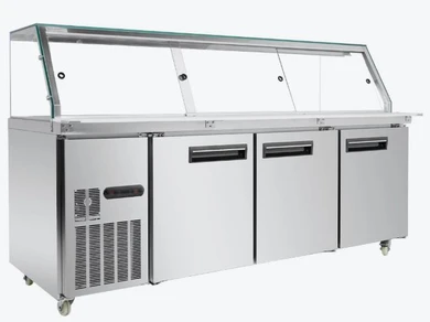 Thermaster PG210FA-XG 6 x GN 1/1 Commercial Cold Salad & Noodle Bar (2140mm Wide)