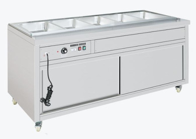 Thermaster PG150FE-XB Commercial Mobile Hot Food Display Bain Marie (600L)