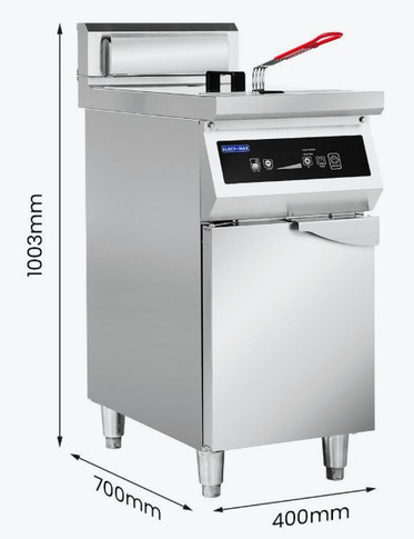 Electmax 700 Series Induction Single Fryer with Splashback IFS7-30L