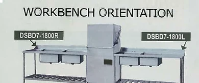 Modular Systems DSBD7-1800R/A Stainless Steel Right Inlet Double Sink Dishwasher Bench (1800mm)