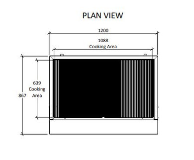Cookon CRG-1200 Gas Freestanding 1200mm - High Performance Chargrill