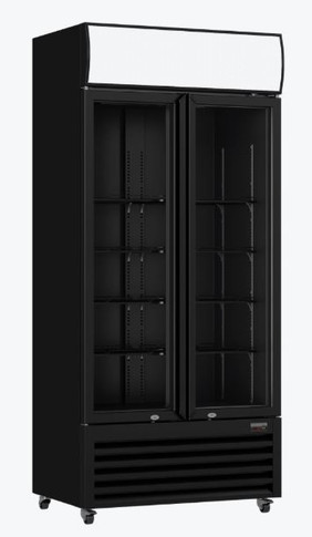 Thermaster LG-580BP 568L Double Glass Door Commercial Beverage Display Fridge