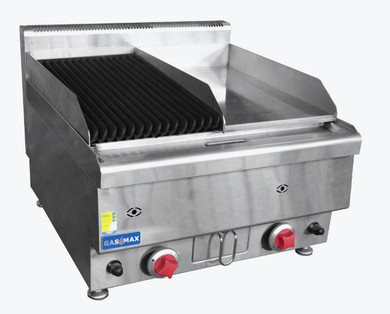 GASMAX Benchtop Combo 1/2 Char & 1/2 Griddle - JUS-TRGH60E
