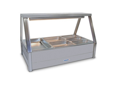 Roband E23 Straight Glass Double Row Commercial Hot Food Display Bar