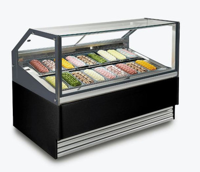 Bonvue SGD-18B Commercial Gelato & Ice Cream Display Showcase (18 x 5L Pans)